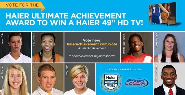 Voting Open for 2015-16 Haier Ultimate Achievement Award